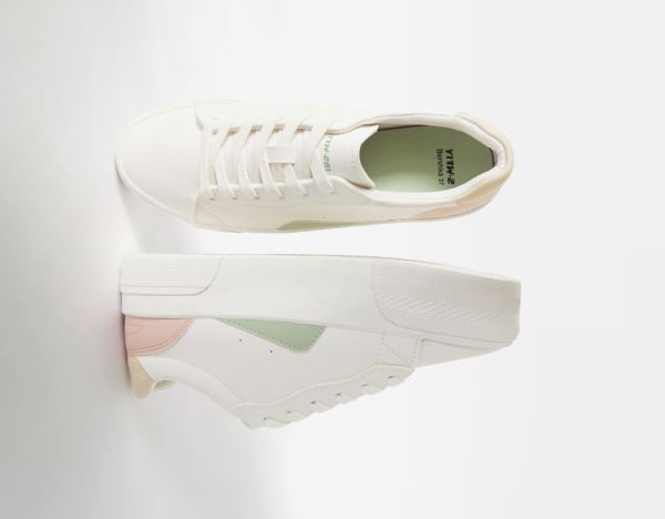 Bershka Contrast Plattform Sneakers Damen Weiß | lJCfuscLqej