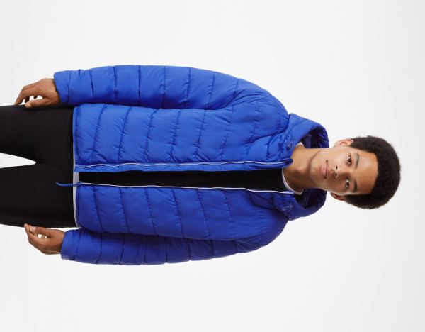 Bershka Laufschuhe Puffer Jacke Herren Blau | 3PFnxDe1YPR