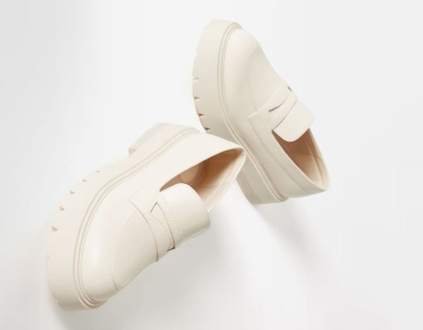 Bershka Loafers With Track Soles Anzüge Damen Braun | V9qRUYLJdRx