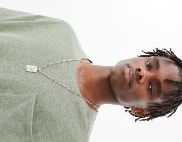 Bershka Necklace With Detail Schmuck Herren Silber | fOhM1BIA5DY