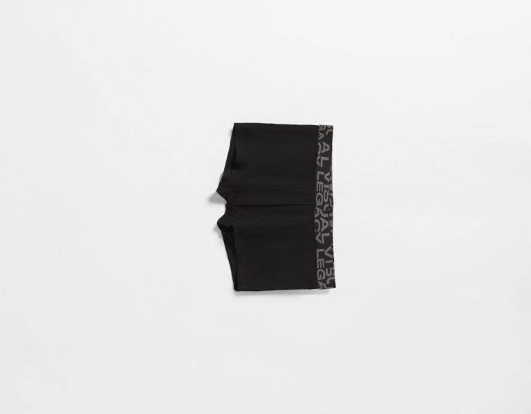 Bershka 3-pack Of Briefs With Lettering Unterwäsche Herren Schwarz | hvfYnkmrOUu