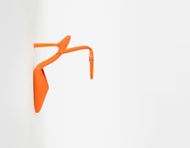 Bershka Absatz Slingback Riemen Absätze Schuhe Damen Orange | HvGIA7kNEjm