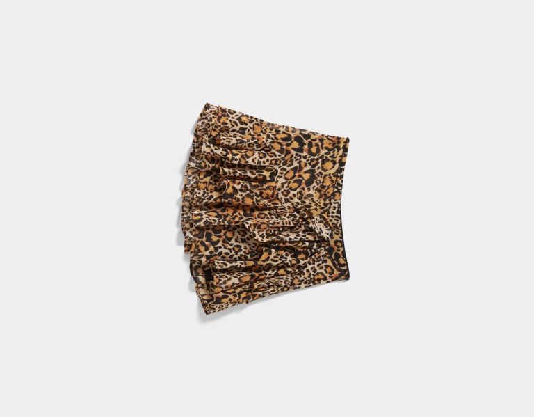 Bershka Animal Print Ruffled Mini Röcke Damen Mehrfarbig | QVinJkmk6Rj