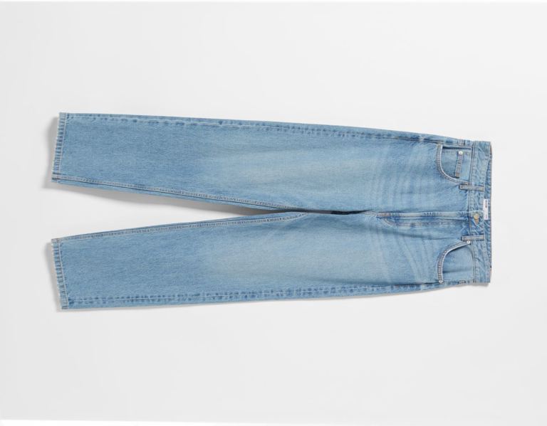 Bershka Baggy Jeans Herren Hellblau | n17Em72I8g4