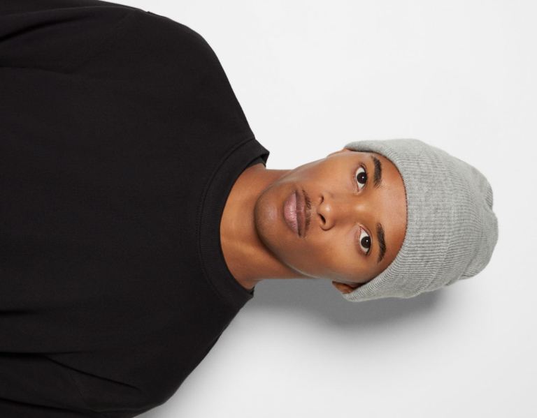 Bershka Basic Beanie Kappen Herren Grau | R4v4gAN2TaF