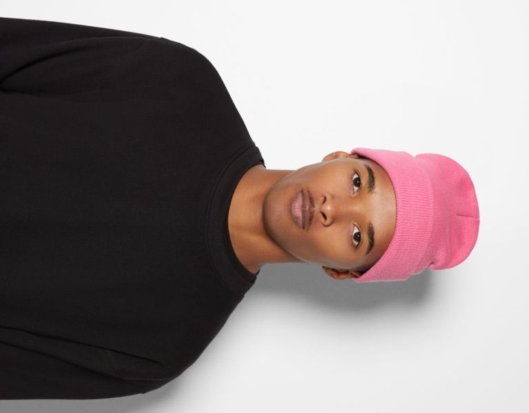 Bershka Basic Beanie Kappen Herren Rosa | zV6wCe7QEhn