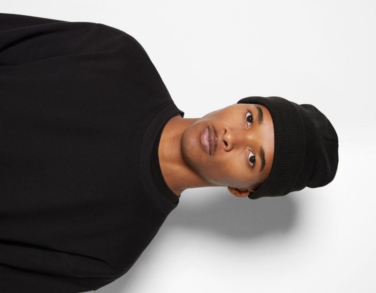 Bershka Basic Beanie Kappen Herren Schwarz | UxZJA9uExNl