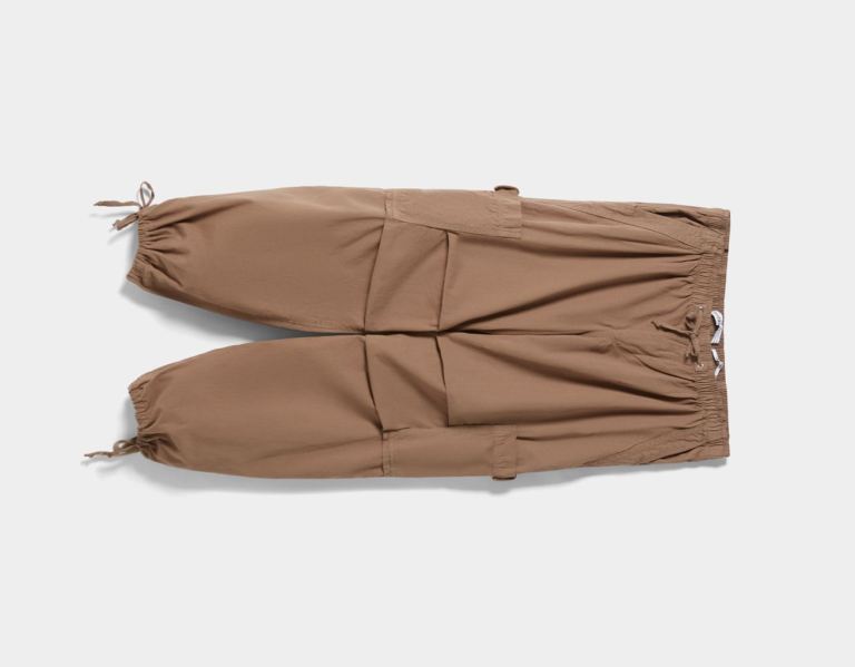 Bershka Cargo Parachute Hose Damen Braun | UzByuetYmMI