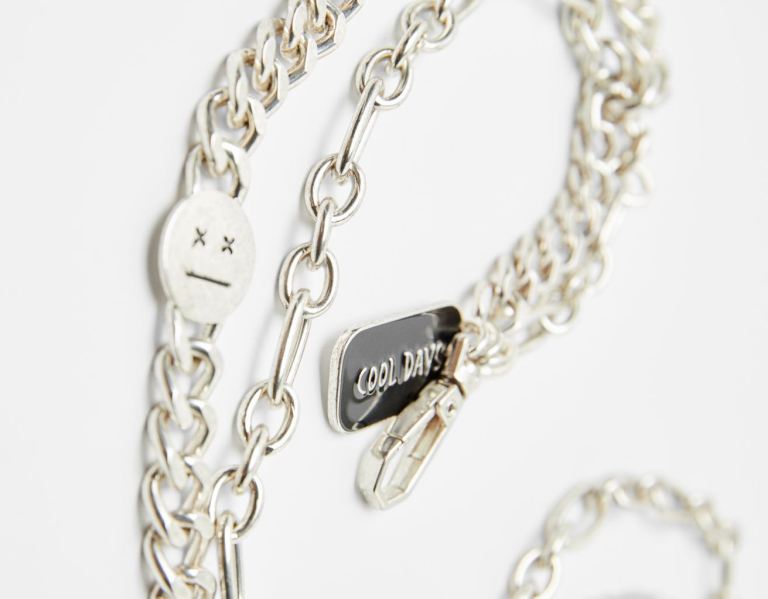 Bershka Chain Key Ring Gürtel Herren Silber | a7Xw32xk4Mf