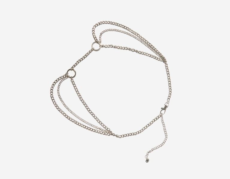 Bershka Chain With Rings Gürtel Damen Silber | ysstjTLhcJX