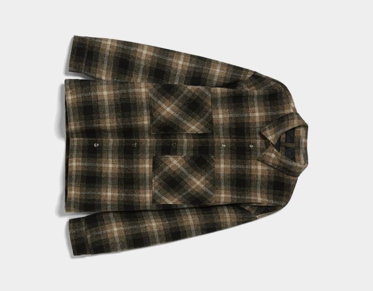 Bershka Check Print Gepolstert Overshirt Oberbekleidung Herren Braun | CBXWXziyxJB