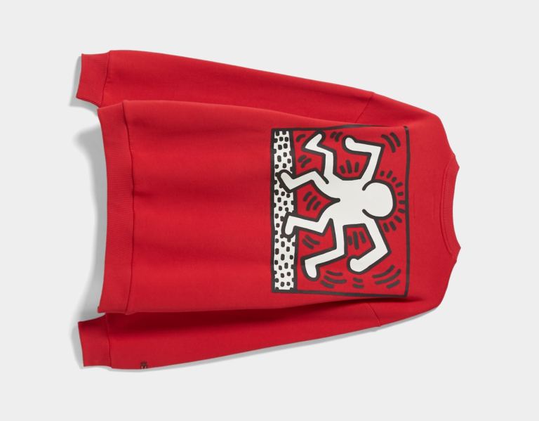 Bershka Crew Neck With Keith Haring Print Sweatshirts Herren Dunkelrot | Z4TBMWkRFqU