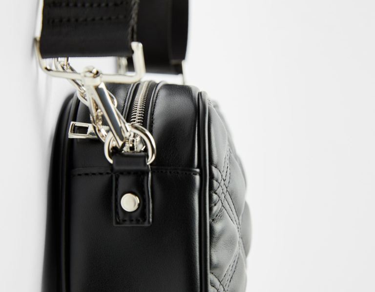 Bershka Crossbody With Chain Tasche Damen Schwarz | n5FxvMU6Ups