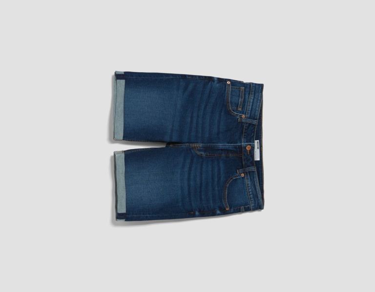 Bershka Denim Bermuda Kurze Hose Herren Blau | zUC8MYp3LFP