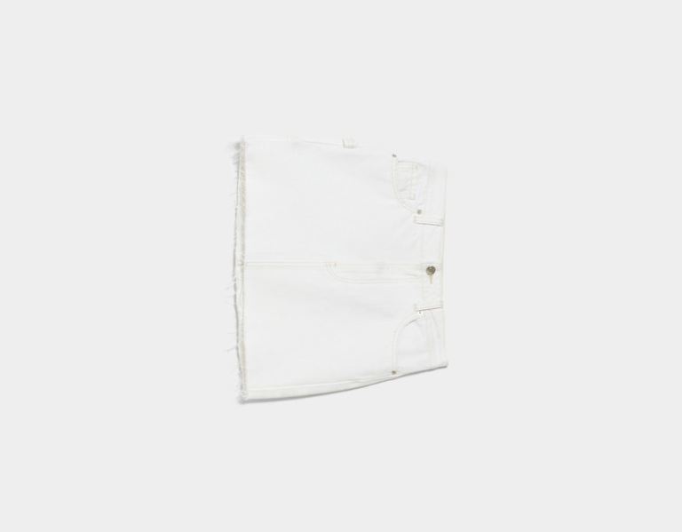 Bershka Denim Mini Röcke Damen Weiß | J0uw1iFYDsb