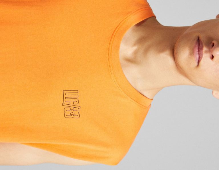 Bershka Faux Leder T-shirts Herren Orange | l2EclaERwAQ