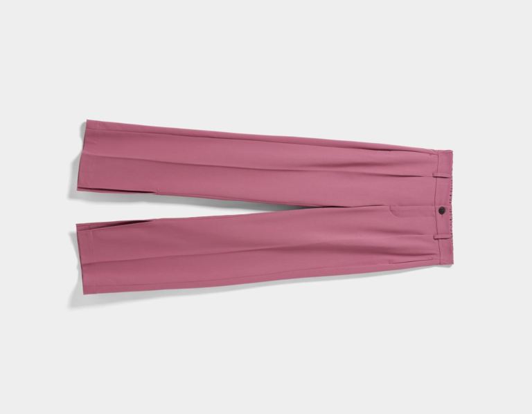 Bershka Gerade Fit Split Hem Pants Anzüge Damen Rosa | e8htJ8Qflc6