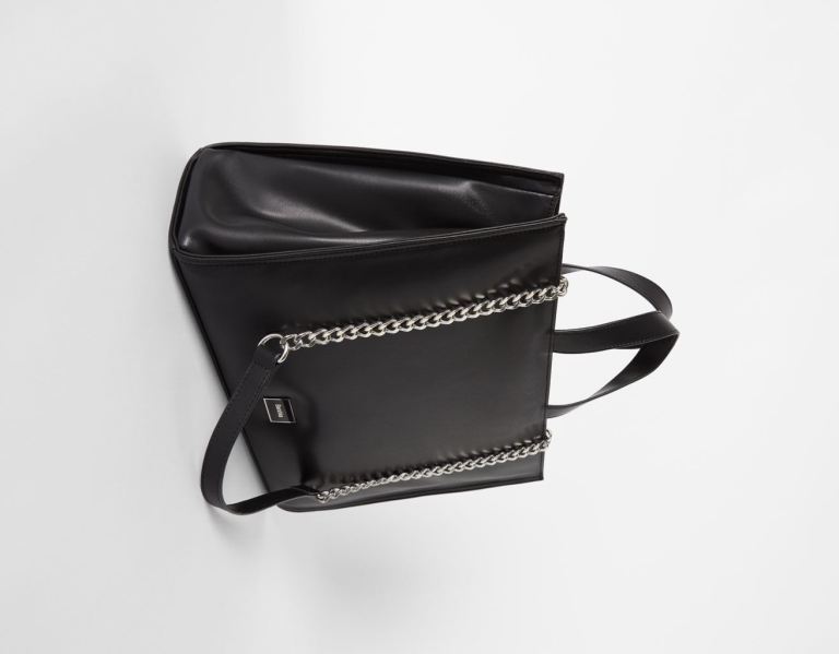 Bershka Gesteppt With Chain Riemen Tasche Damen Schwarz | zOn86bkWBXI