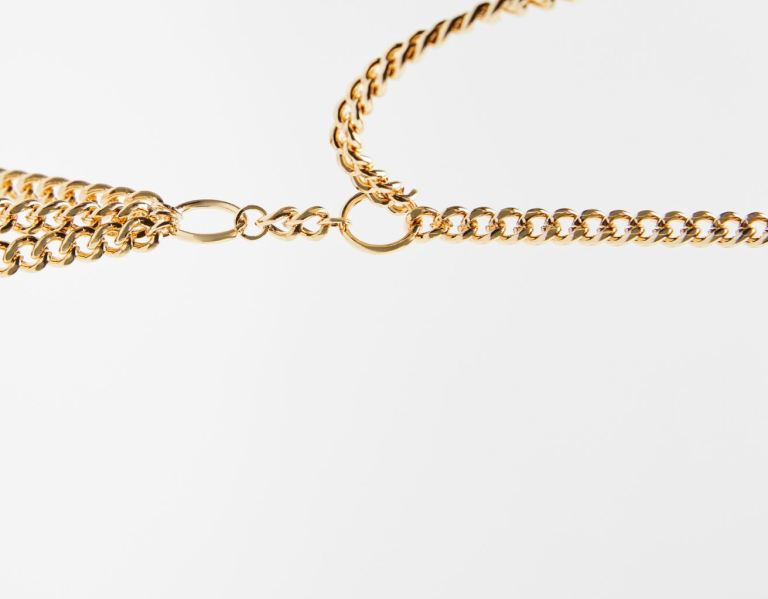 Bershka Gold Body Chain Gürtel Damen Gold | got3rACRLWe