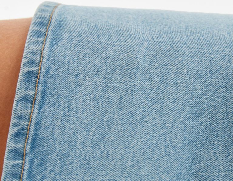 Bershka Kompfort Mini Denim Röcke Damen Hellblau | PmxCYxZUFbe