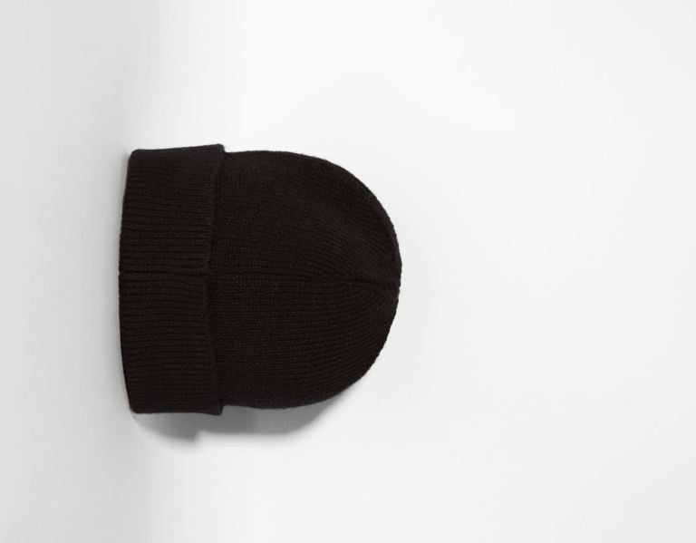 Bershka Kurzes Beanie Kappen Herren Schwarz | sl3tsEWdWqr