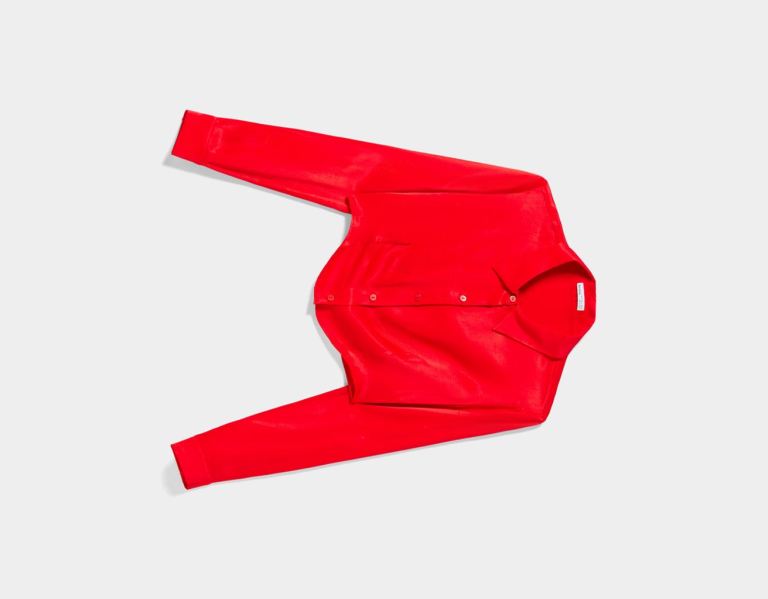 Bershka Long Sleeve Cropped Fitted Satin Hemd Damen Rot | mq8DBhcVbit