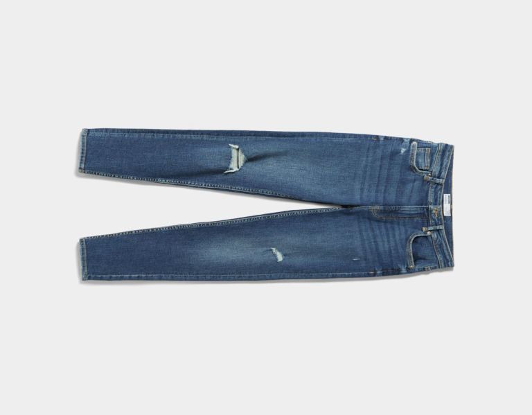 Bershka Low-rise Schlank Jeans Damen Blau | 9HF1tKNkxxq