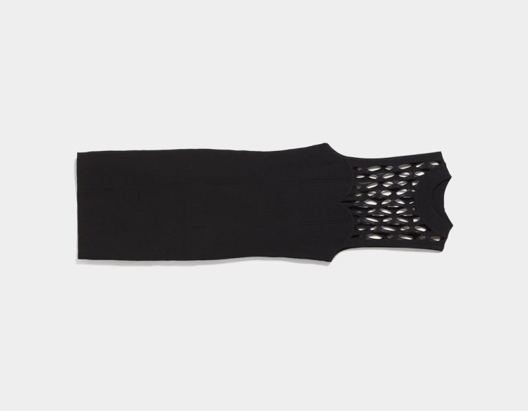 Bershka Mesh Knit Mini Kleider Strickwaren Damen Schwarz | UHIjzqJhCmX