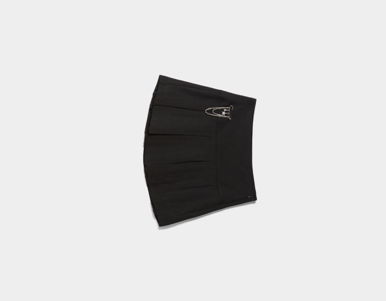 Bershka Mini With Pleat Details Röcke Damen Schwarz | bjNElwfzQd4