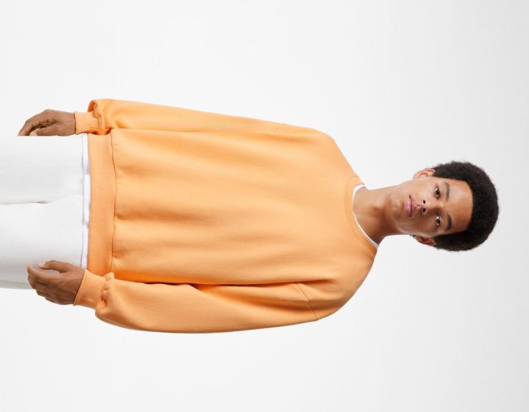 Bershka Oversize Crew Neck Sweatshirts Herren Orange | 7DHuazFoQ4y