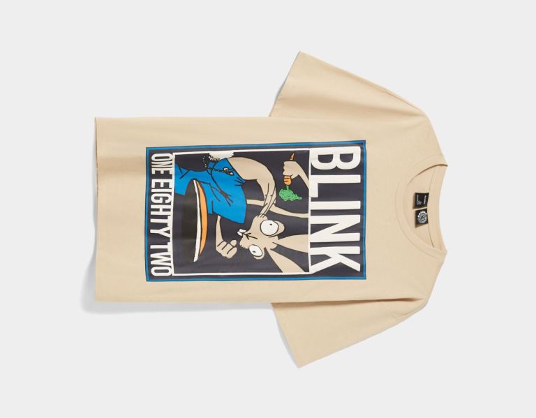 Bershka Oversize Kurzes Sleeve Featuring Blink 182 Print T-shirts Herren Braun | gu3NeuTLa9U