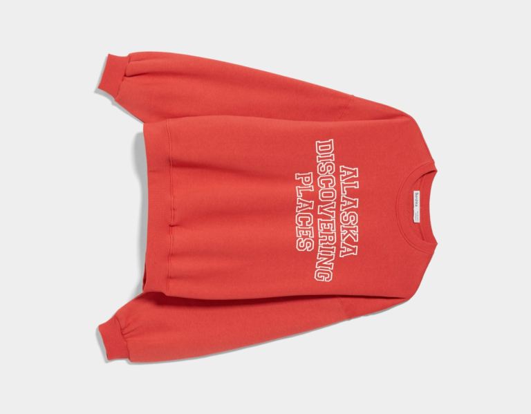 Bershka Oversize Printed Sweatshirts Damen Rot | A0mexKwQJch