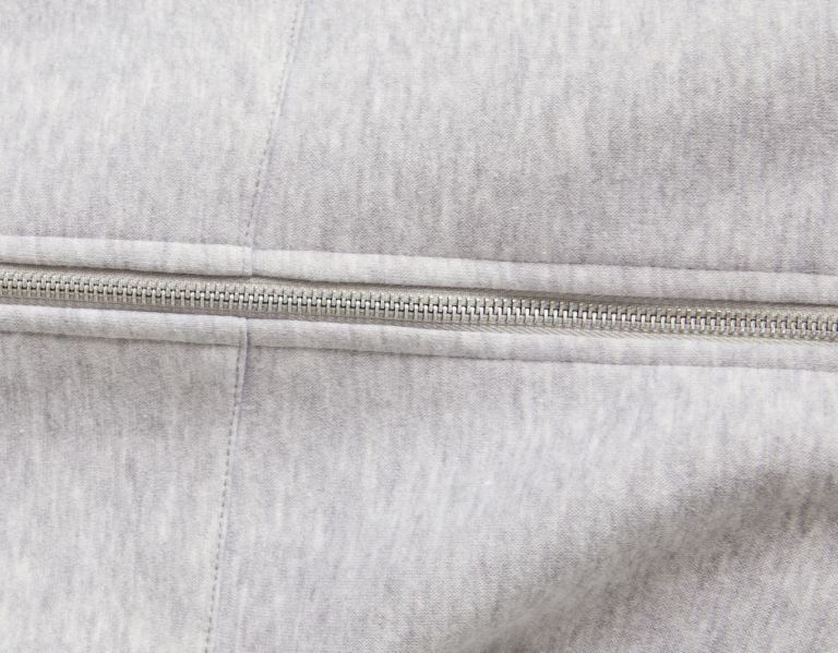 Bershka Oversize Zippered Hoodie Damen Grau | MRHHMqH9ZBj