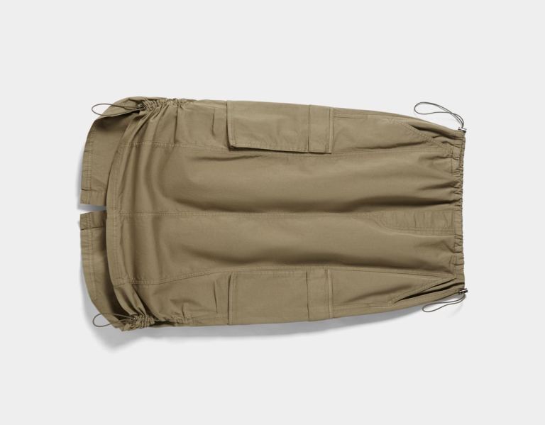 Bershka Parachute Cargo Midi Röcke Damen Khaki | WCzxUaunV5Y