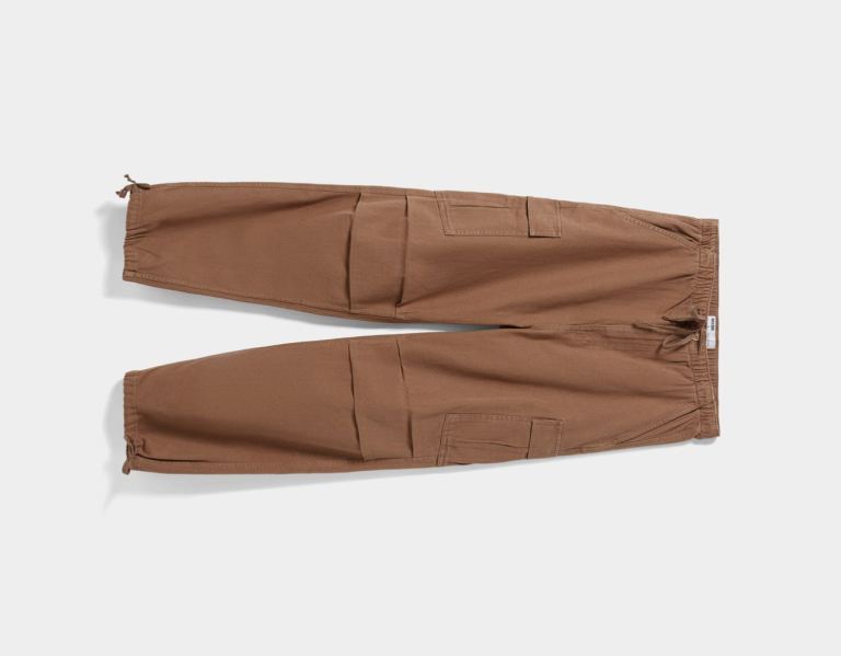 Bershka Parachute Jeans Cargo Damen Braun | MbKhZvblrru