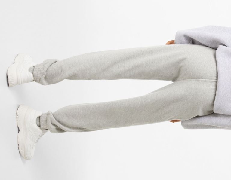 Bershka Plush Sweat Hose Damen Grau | 8dL76nCbOki