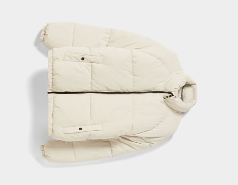 Bershka Puffer Daunenjacken Herren Weiß | RhOTiVzrSV2