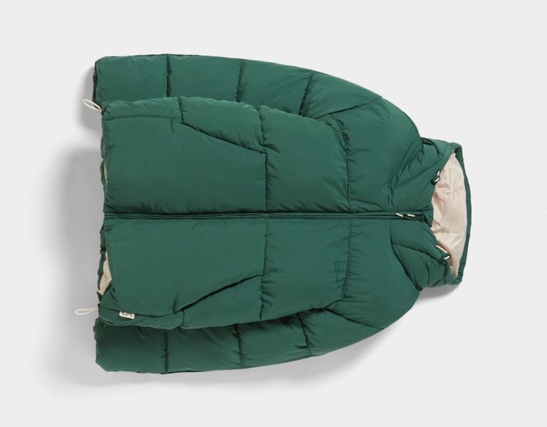 Bershka Puffer With Hood Daunenjacken Herren Grün | GHkxschyprI