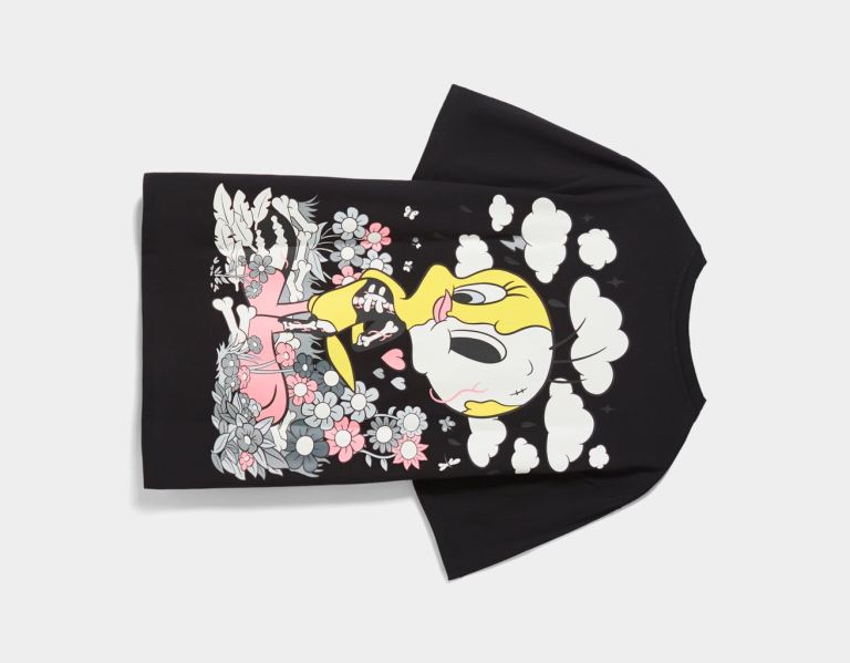 Bershka Regular Fit Kurzes Sleeve With Looney Tunes X Coté Escrivá Print T-shirts Herren Schwarz | Qpwel9S6Yvx