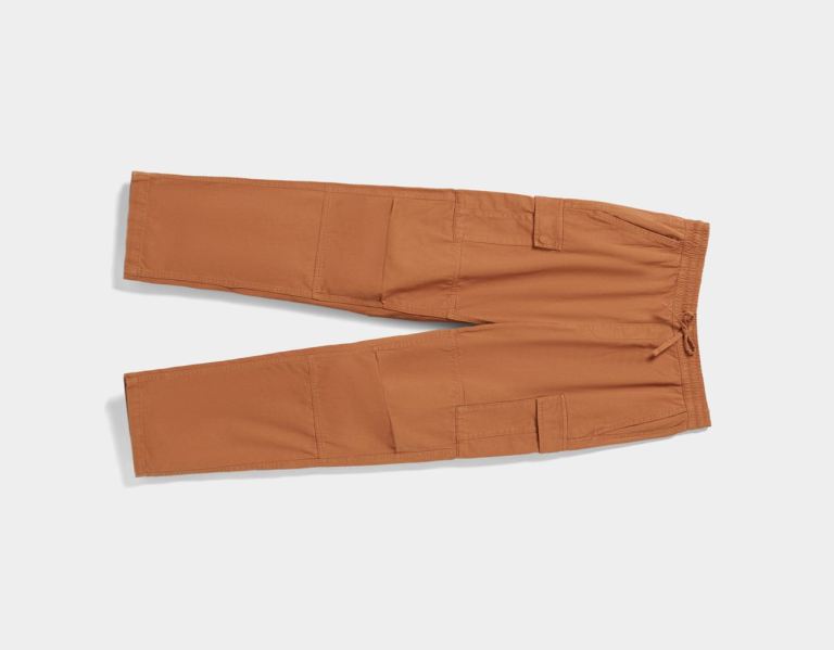 Bershka Regular-fit Sweat-style Cargo Hose Herren Dunkelorange | ABsOJz6HWTu