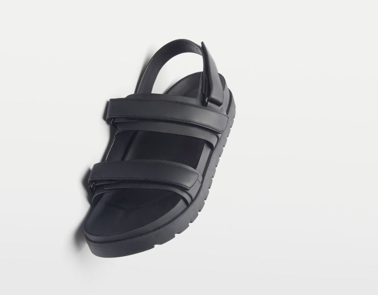 Bershka Riemchen Sandalen Herren Schwarz | YNk49GZeUMn