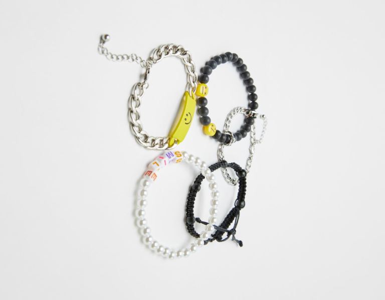 Bershka Set Of 5 Enjoy Bracelets Schmuck Herren Schwarz | IAag7ip0nsf