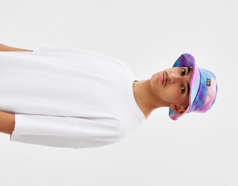 Bershka Terrycloth-effect Tie-dye Bucket Hüte Herren Grün | MO5JziZgFTr