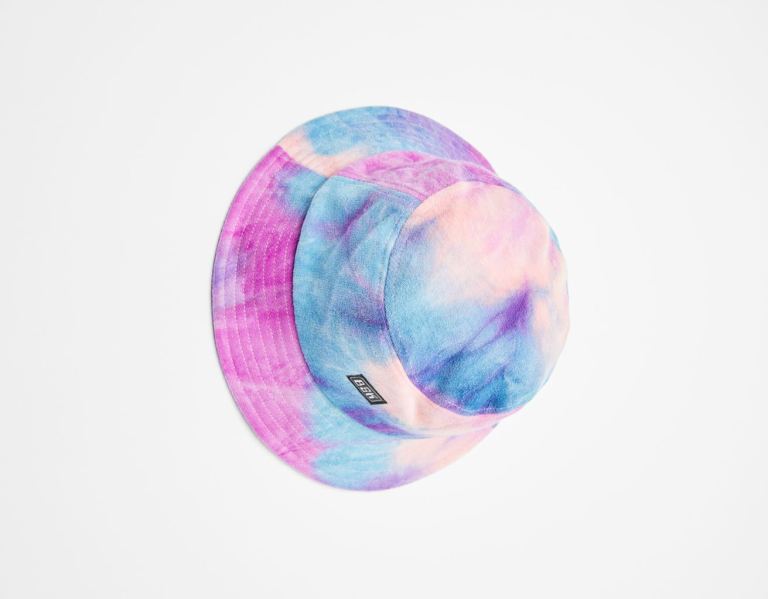 Bershka Terrycloth-effect Tie-dye Bucket Hüte Herren Grün | MO5JziZgFTr