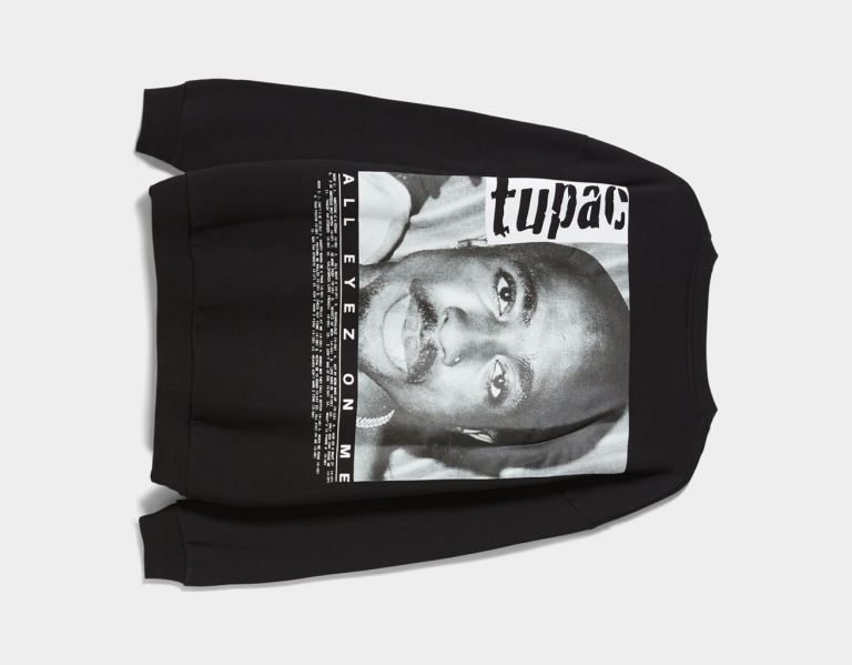 Bershka Tupac Crew Neck Sweatshirts Herren Schwarz | 9NuCJaucVtg