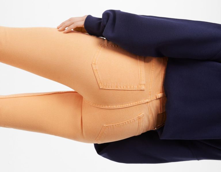 Bershka Twill Kick Flare Hose Damen Orange | 45Gttxsakiq