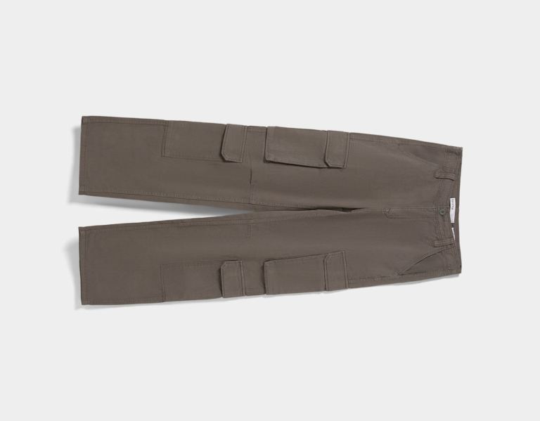 Bershka Twill Multi-pocket Cargo Hose Damen Grau | GjwyETFOPnM