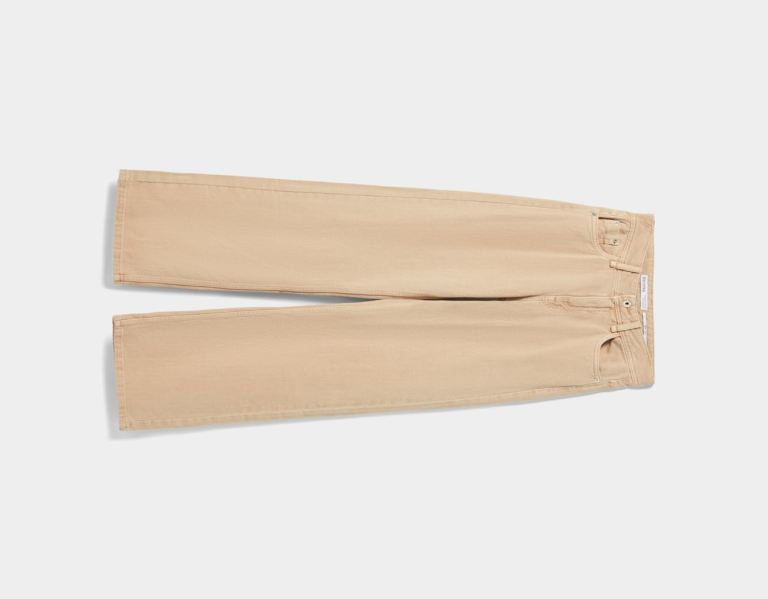 Bershka Weite-leg Twill Hose Damen Braun | rjHr0i70OP5