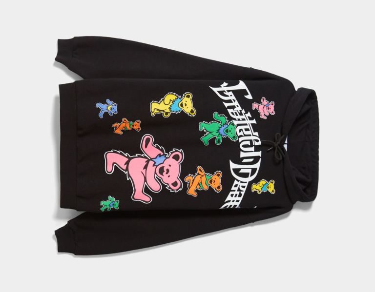 Bershka With Grateful Dead Print Hoodie Damen Schwarz | 1nWadiP4Vzm