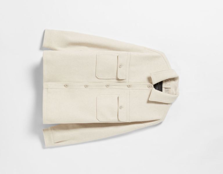 Bershka With Pockets Overshirts Herren Weiß | NmvdE2KRXP8